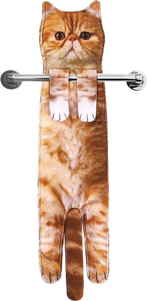 Cat Funny Hand Towels for Bathroom Kitchen